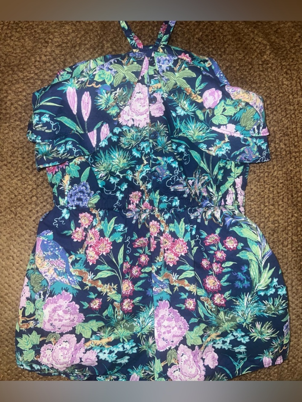 Janie and Jack Floral Halter Romper NWOT - Picture 4 of 4